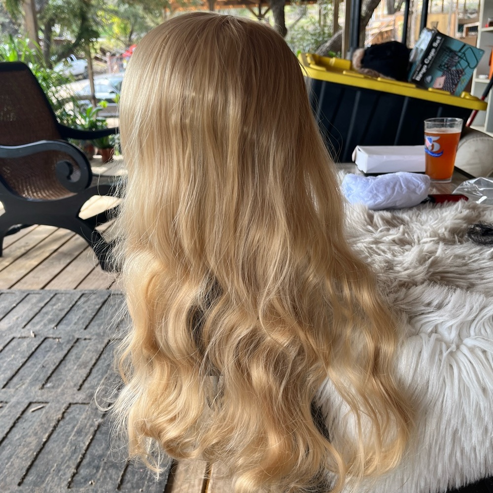 Blonde hair topper